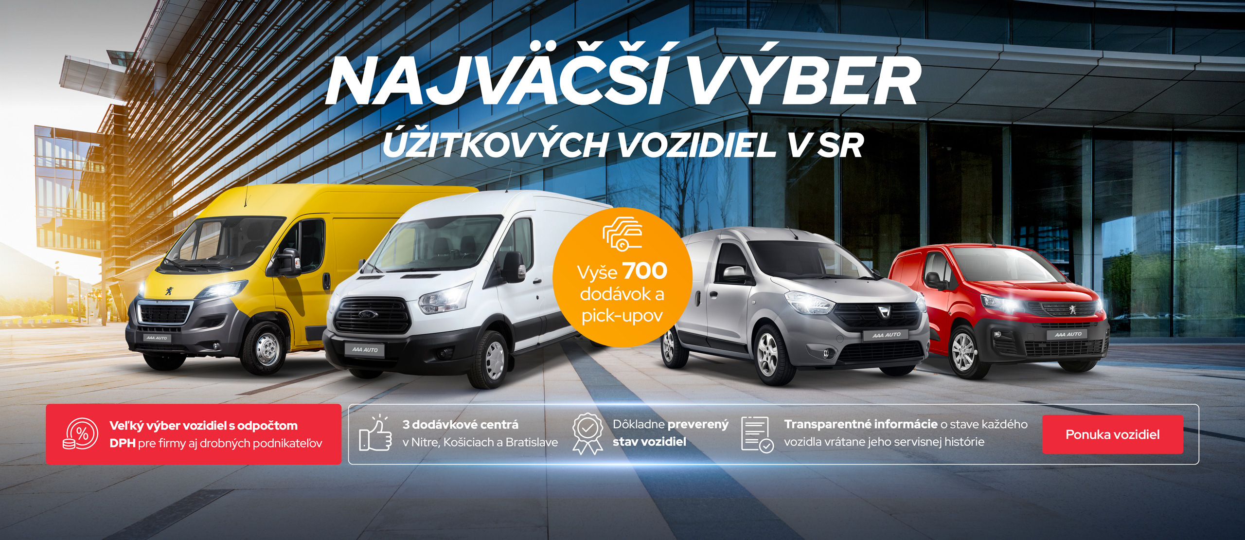 Najväčší výber úžitkových vozidiel v AAA AUTO