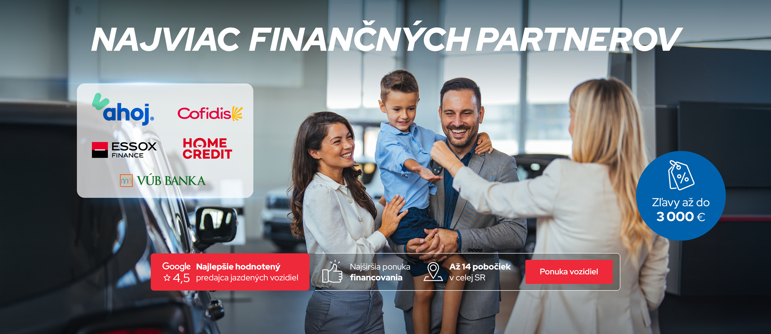 Najviac finančných partnerov v AAA AUTO