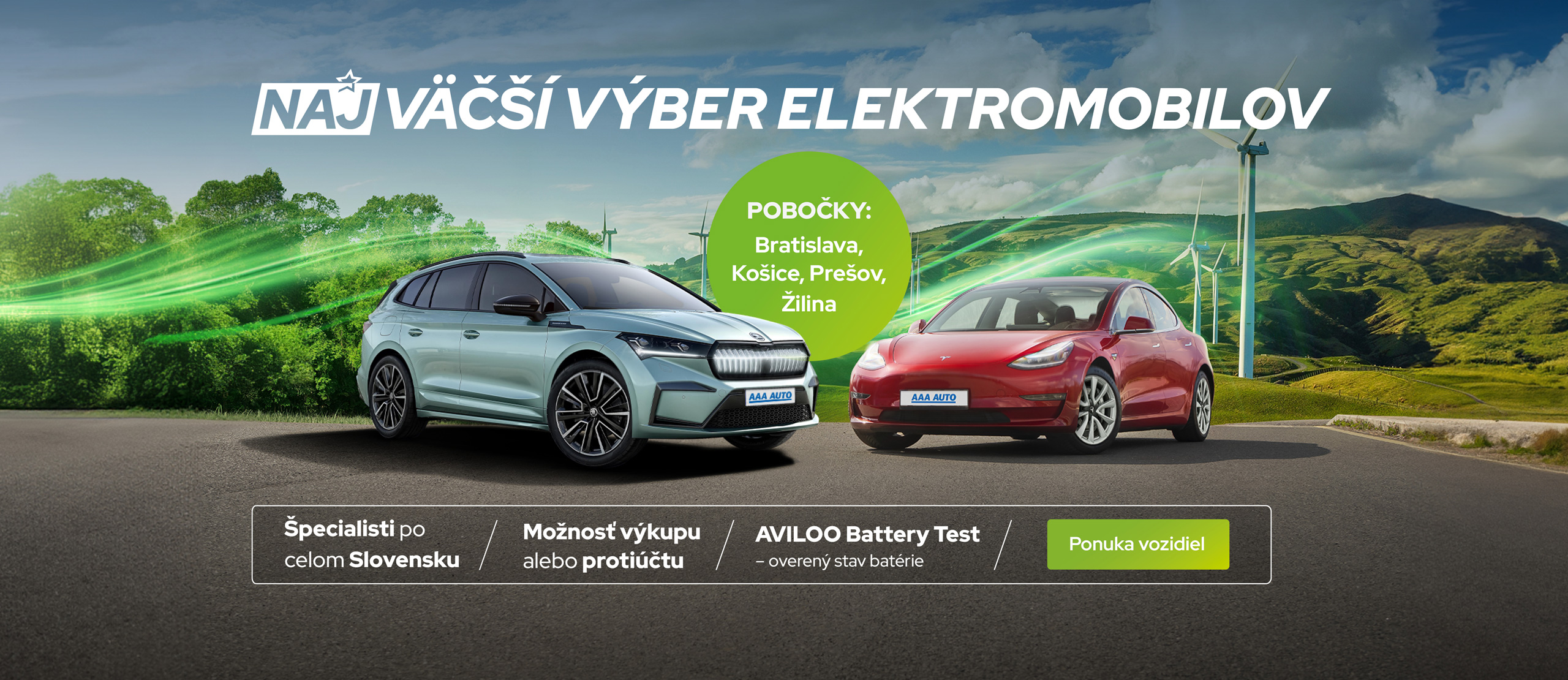 Najväčší výber elektromobilov v AAA AUTO