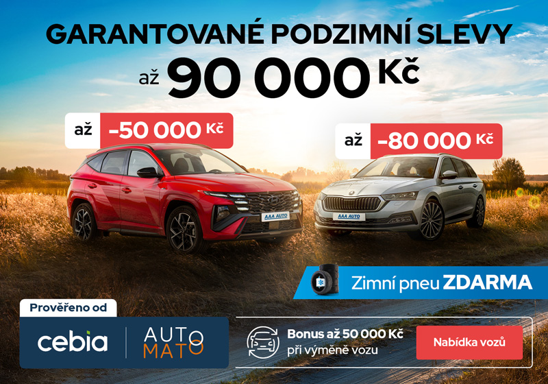 Garantované podzimní slevy až 90 000 Kč