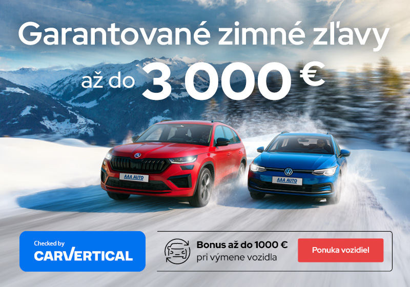 Garantované zimné zľavy až do 3000 € v AAA AUTO