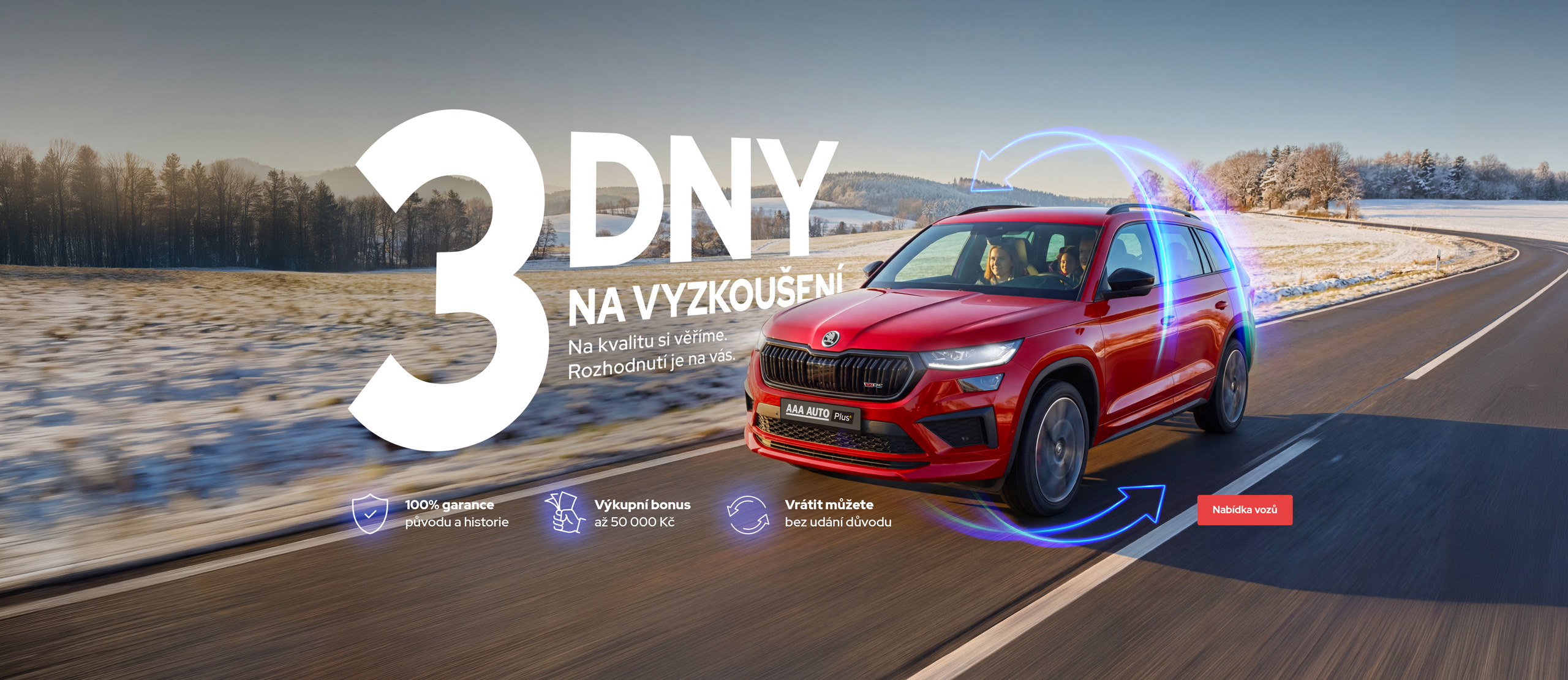 AAA AUTO Plus+ 3 dny na vyzkoušení vozu
