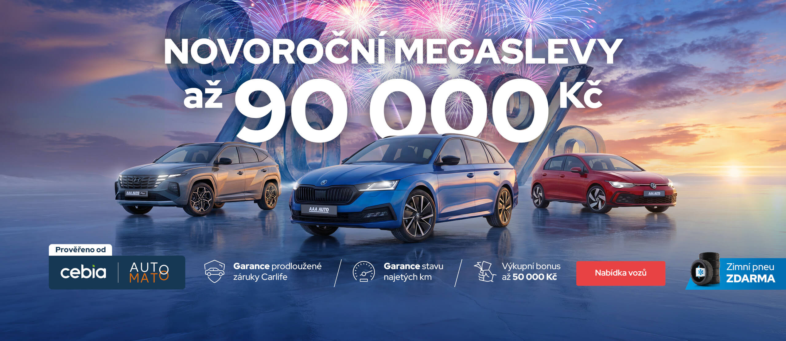 Novoroční Megaslevy až 90 000 Kč