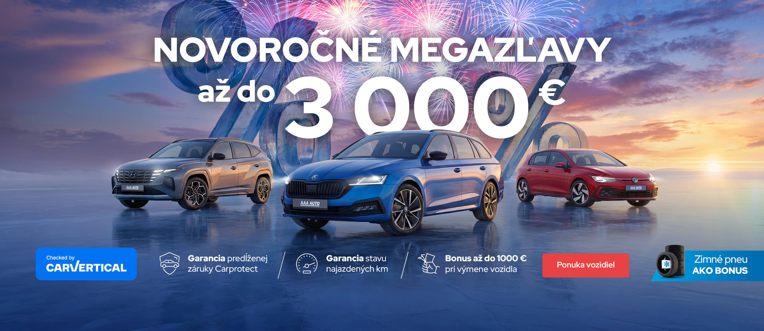 Novoročné Megazľavy až do 3000 € v AAA AUTO