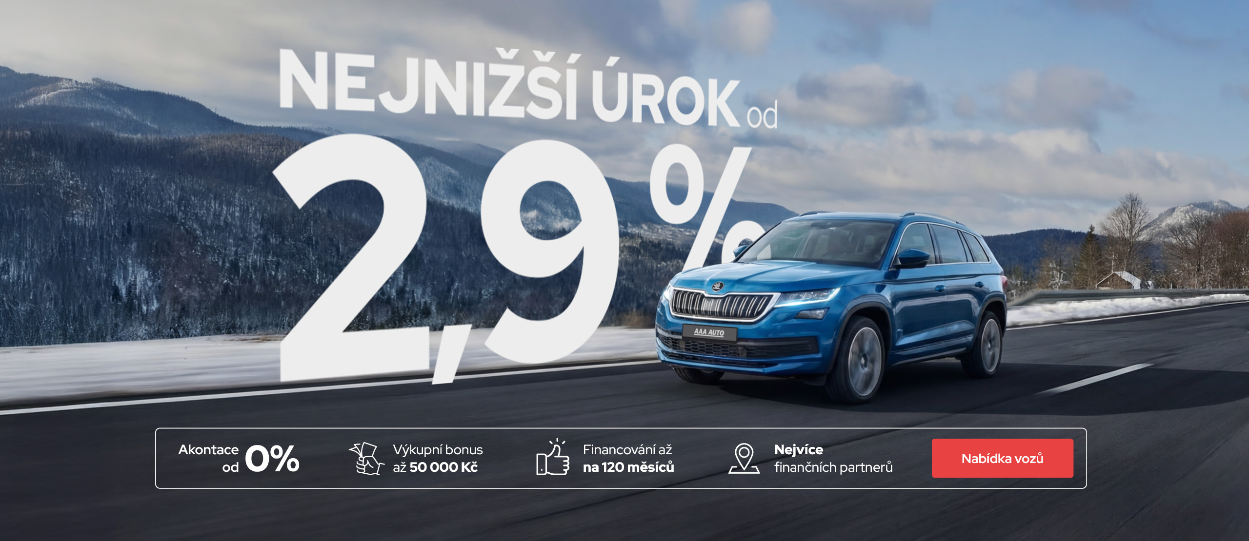 Nejnižší úrok od 2,9% v AAA AUTO