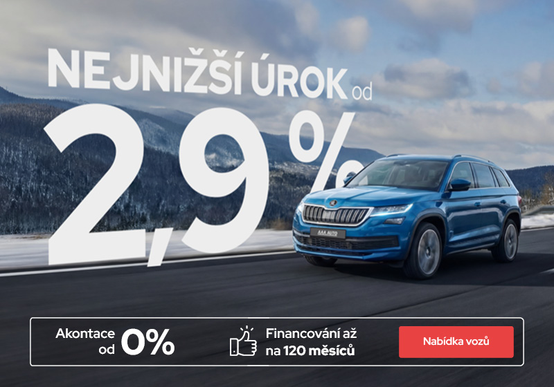 Financování od AAA AUTO - Nejnižší úrok od 2,9%