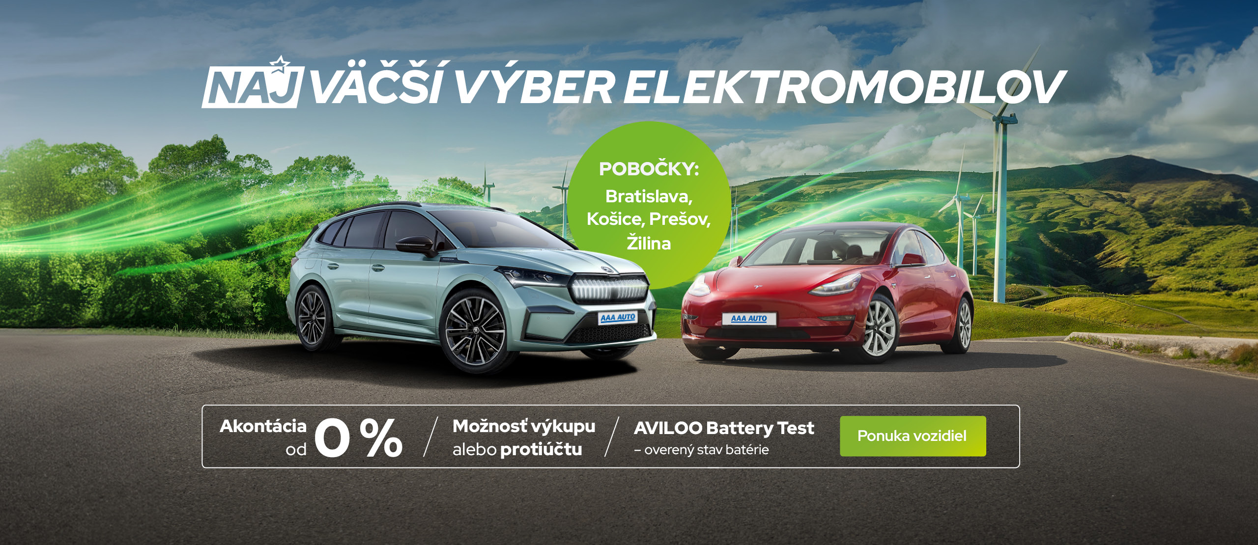 Najväčší výber elektromobilov v AAA AUTO