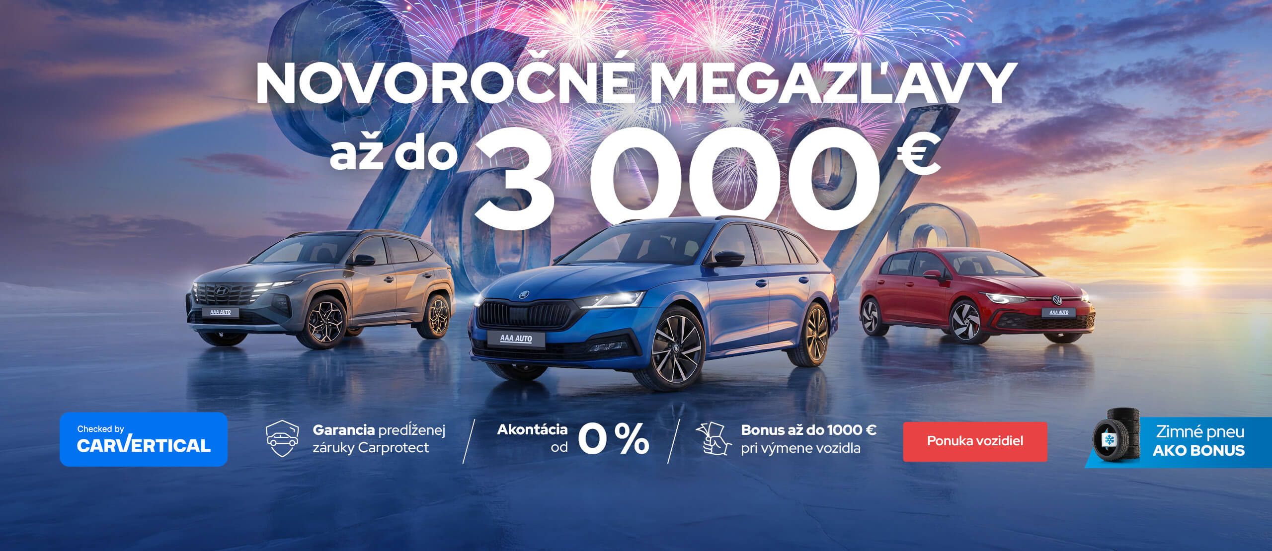 Novoročné Megazľavy až do 3000 € v AAA AUTO