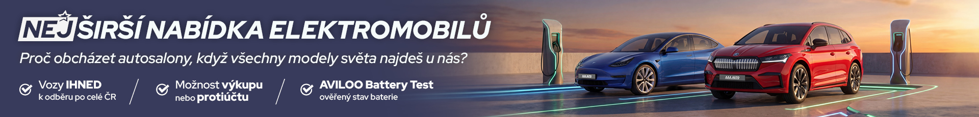 Největší výběr elektromobilů v AAA AUTO
