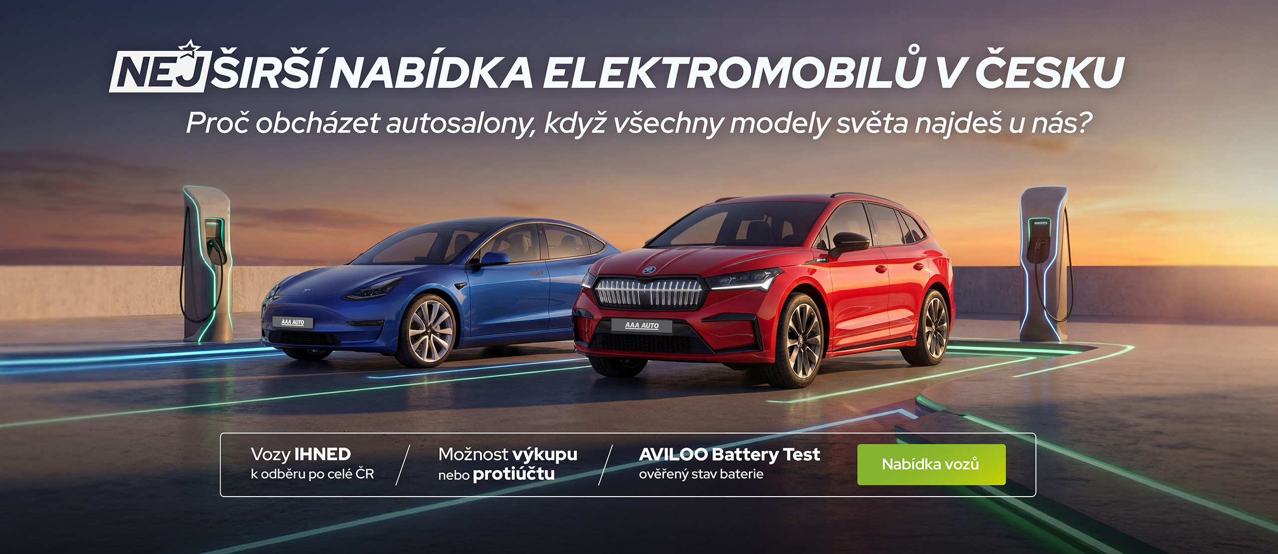 Největší výběr elektromobilů v AAA AUTO