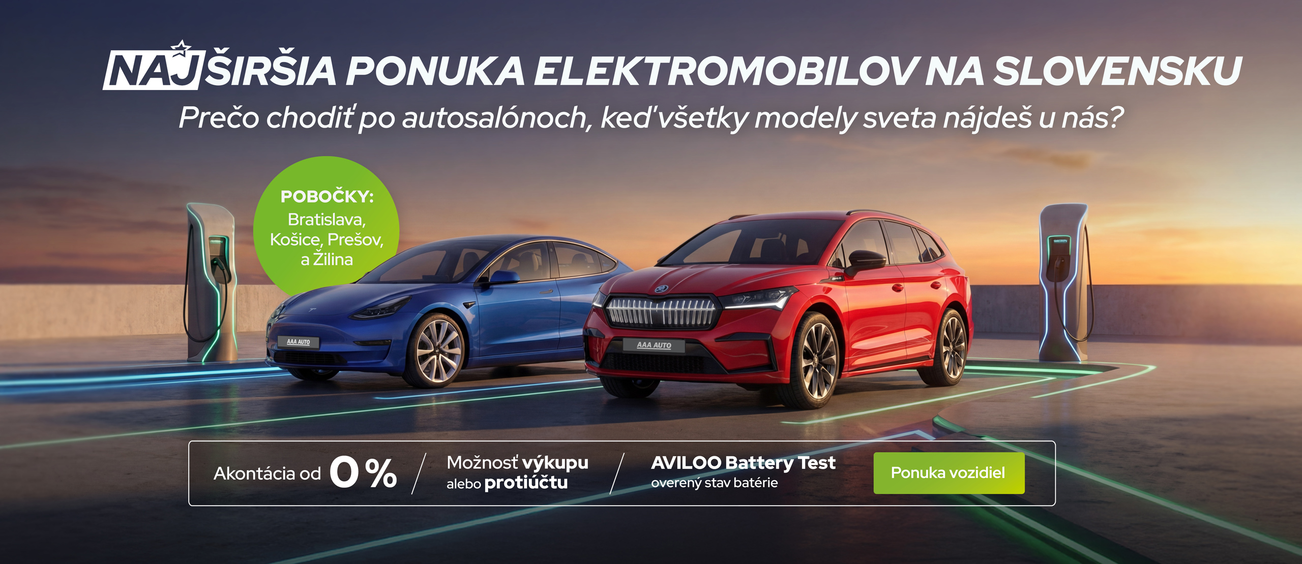 Najväčší výber elektromobilov v AAA AUTO