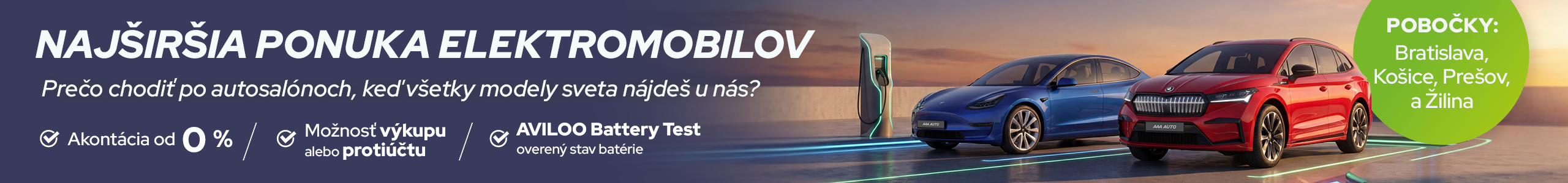 Najväčší výber elektromobilov v AAA AUTO