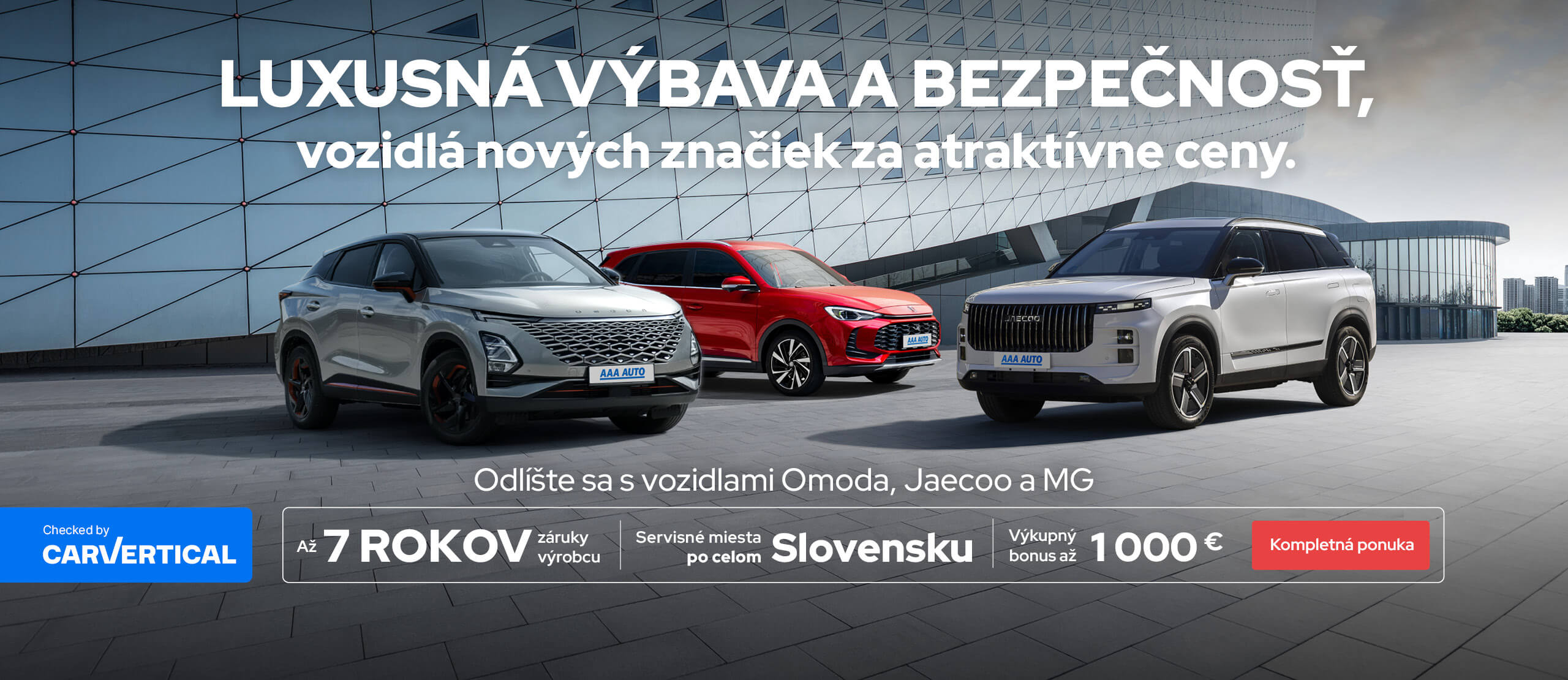Luxusná výbava a bezpečnosť, vozidlá nových značiek za atraktívne ceny.