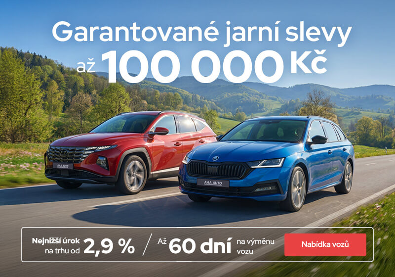 Garantované jarní slevy až 100 000 Kč