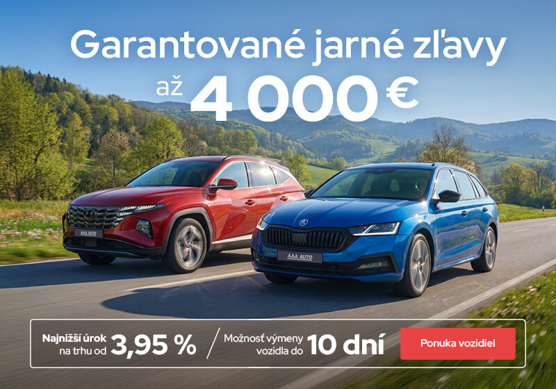 Garantované jarné zľavy až do 4000 € v AAA AUTO