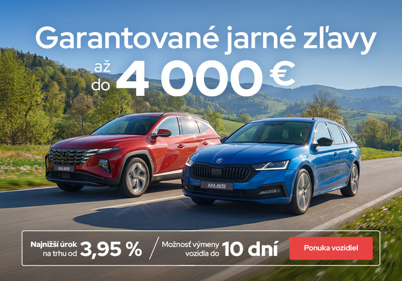 Garantované jarné zľavy až do 4000 € v AAA AUTO