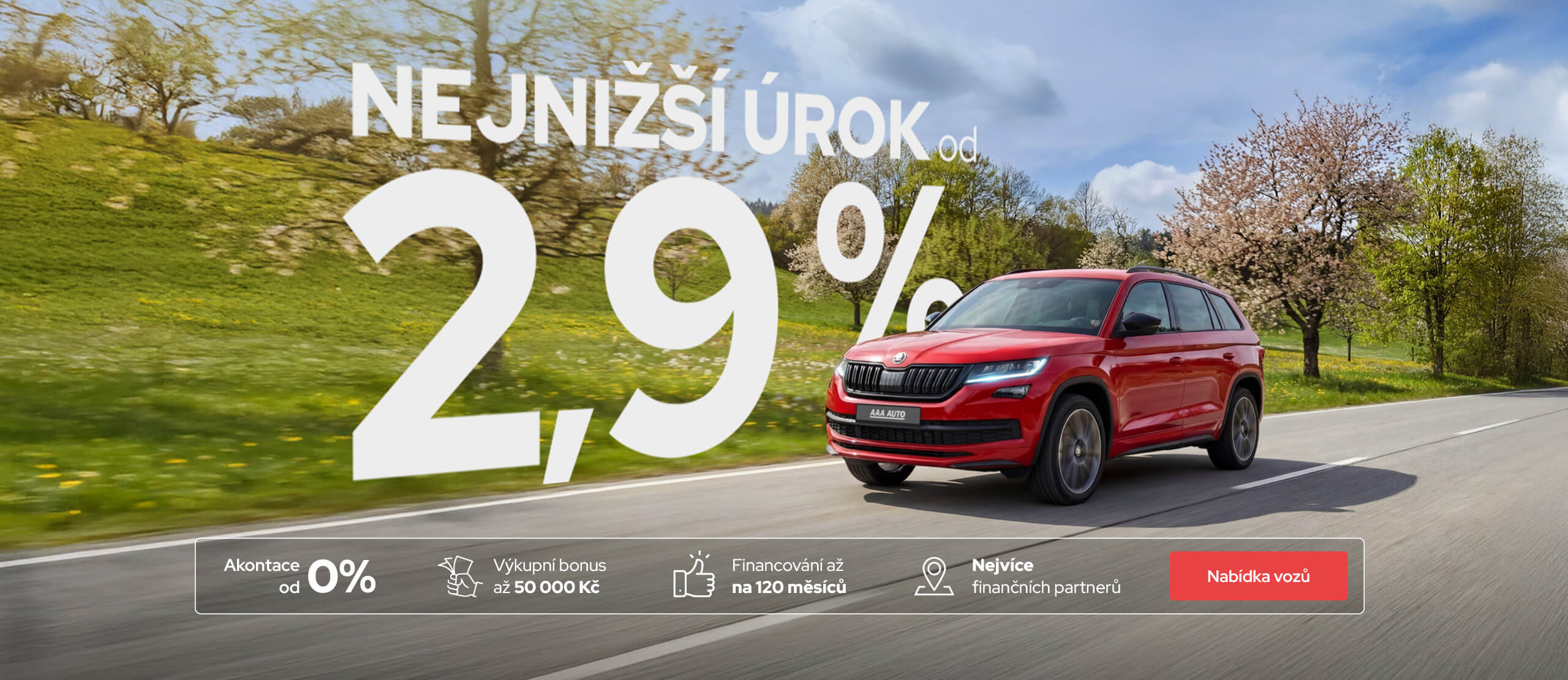 Nejnižší úrok od 2,9% v AAA AUTO