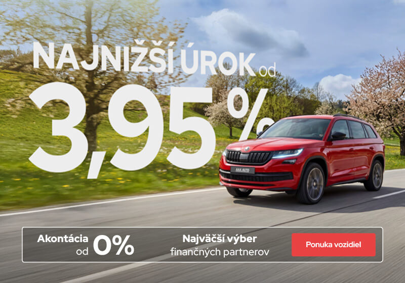 Najnižší úrok uod 3,95%