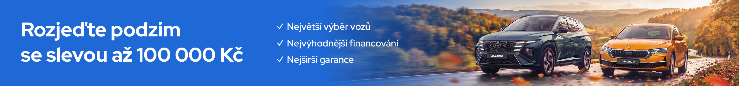 Rozjeďte podzim se slevou až 100 000 Kč