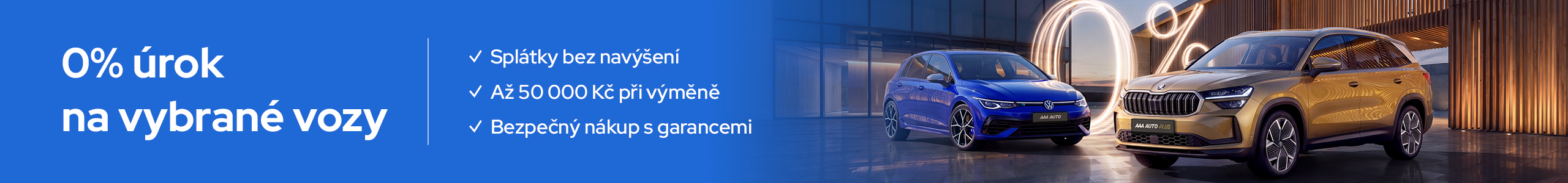 Financování od AAA AUTO - Nejnižší úrok od 0%