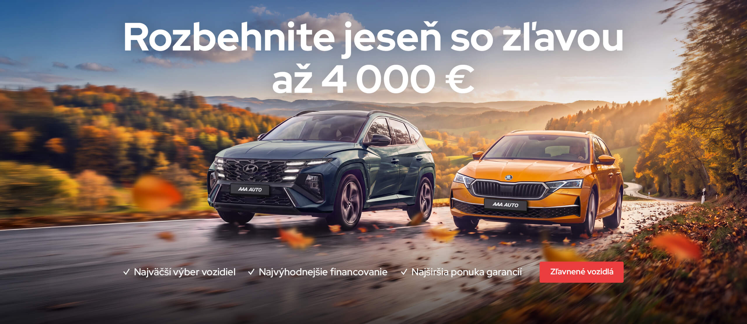 Rozbehnite jeseň so zľavou až do 4000 € v AAA AUTO