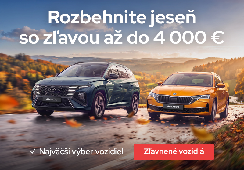 Rozbehnite jeseň so zľavou až do 4000 € v AAA AUTO