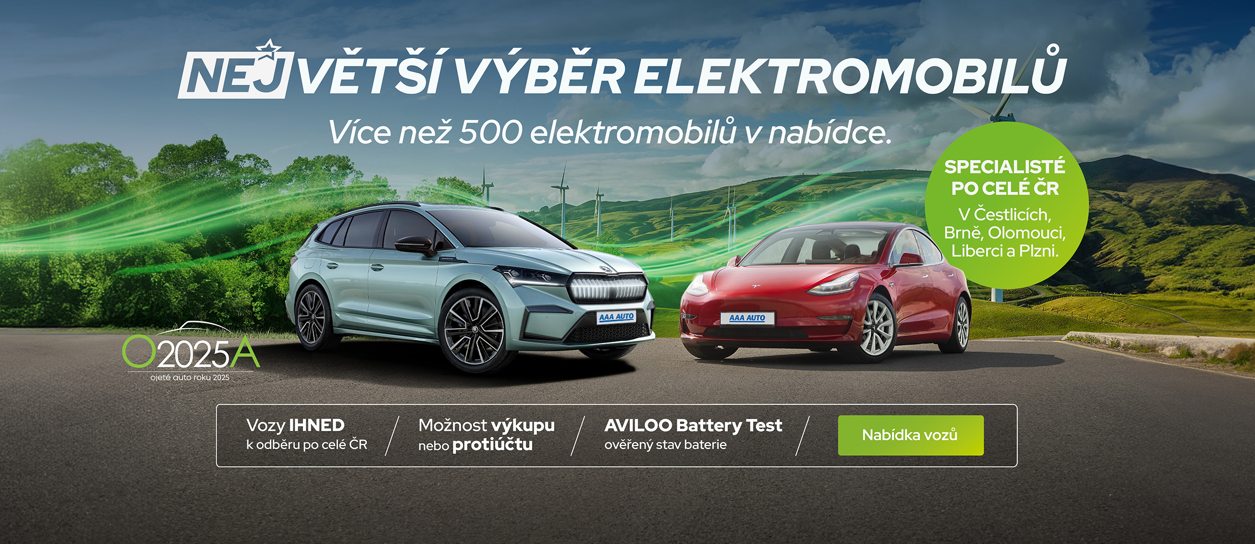 Největší výběr elektromobilů v AAA AUTO