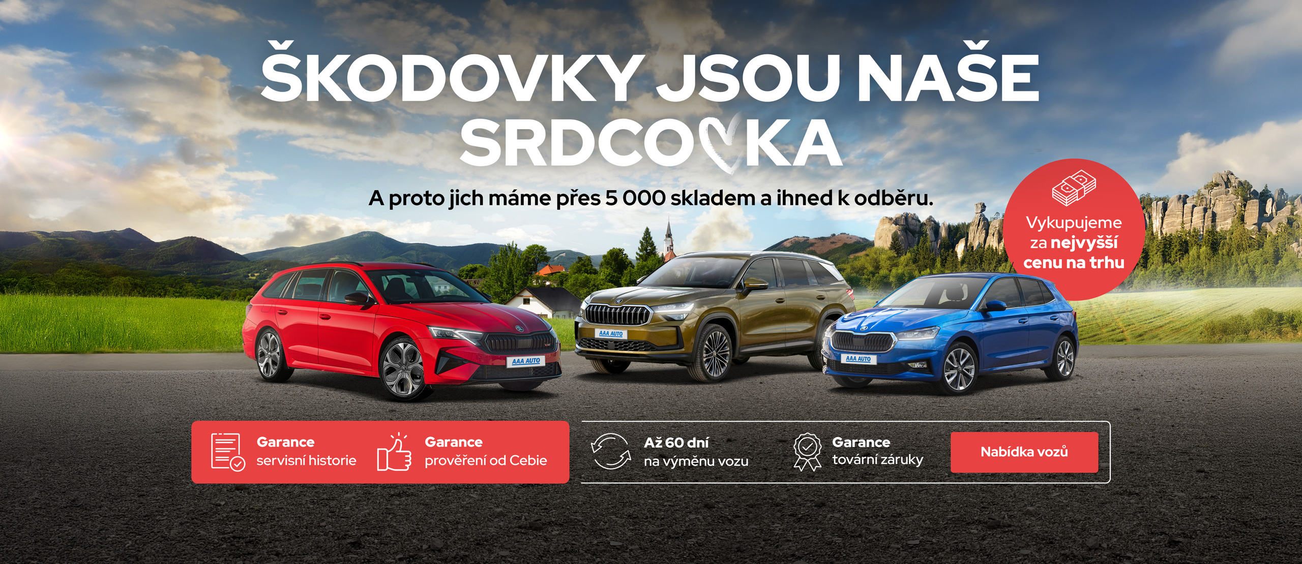 Největší výběr vozů Škoda  v AAA AUTO