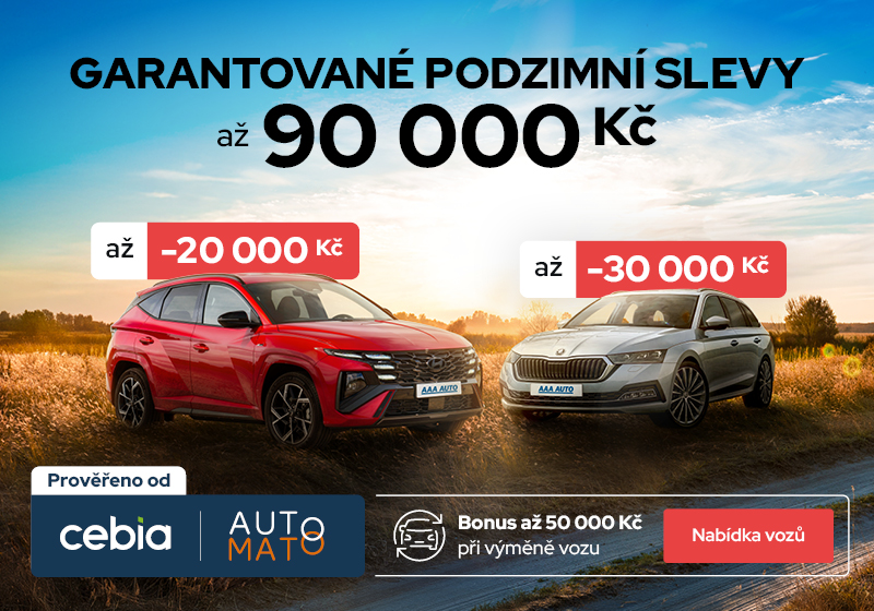 Garantované podzimní slevy až 90 000 Kč
