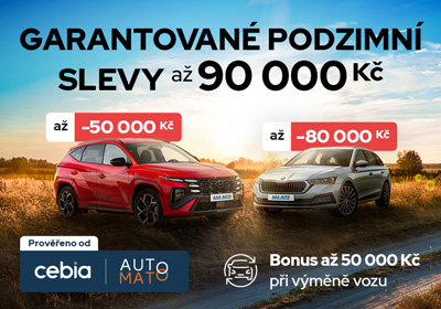 Garantované podzimní slevy až 90 000 Kč