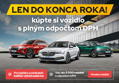 Nečekajte a zaobstarejte si vozidlo s plným odpočtom DPH